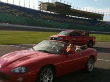 A few laps on the Kansas Speedway racetrack for a Red Cross fundraiser.   A very cool experience!