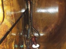 After the Step 1.  Notice how quickly the tank flash rusted. Picture from post above was 18 hours prior to this pic.