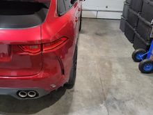 Side view with spacers and stock wheels