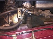 hoses rerouted around the horn mount