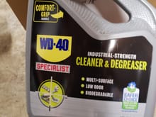 WD-$0 cleaner was selected because it is safe for aluminum

