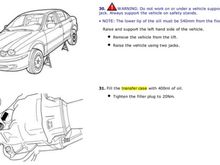 Extract from factory manual