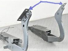 Attach Bracket: One piece per side, replaced with combination attach bracket/secondary hinge & spring....