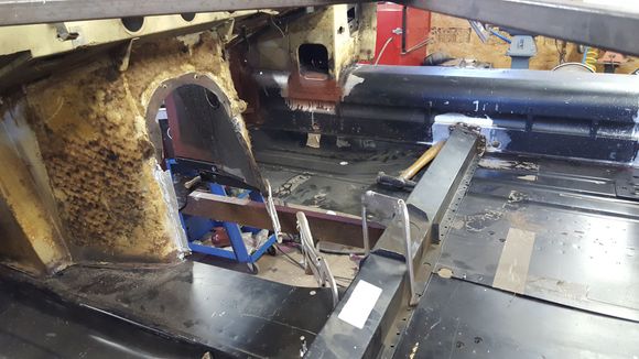 Center brace welded in