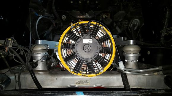 hard to see, but there is enough gap between cross-member and the motor.