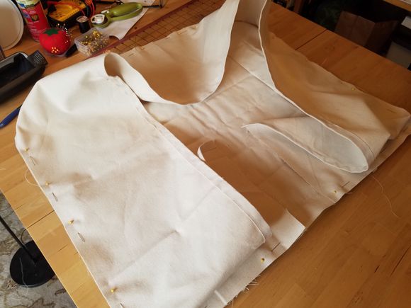 Pinned, ready for sewing
