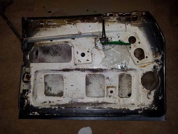 Almost all of the rust and old adhesive removed