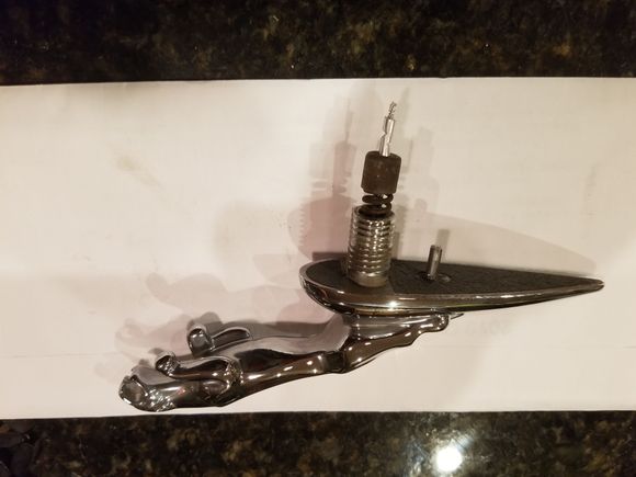 Completed assembly ready to go back on the hood.