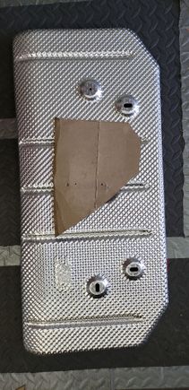 cardboard template and muffler heat shield
