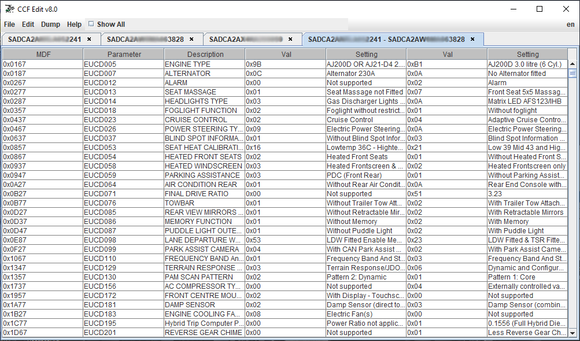 Compare ccf files