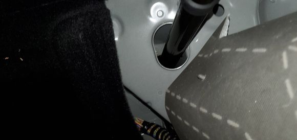 Phone was tilted sideways a little.  The large gap where the strut goes in is towards the top of the car.