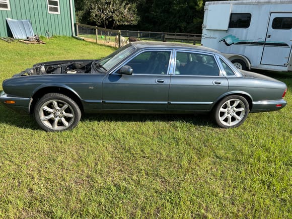 2001 XJR parts car. Bought for interior and wheels. May also switch some suspension parts. Already parted out on EBay several things for a few hundred. Engine and tranny for sale. (Car is also in Marketplace.). If I get what I’m asking for engine and tranny will be ahead. 