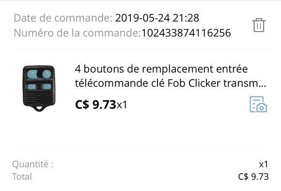 The fob even comes with fresh battery and buttons glow in the dark. 