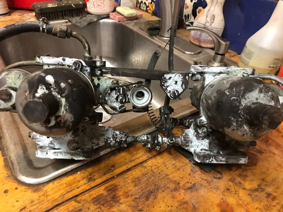 No real damage to the carbs, but they look bad!