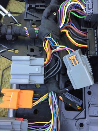 just kept the original harness attached to seat with the remaining 5 wires that I did not attempt to transfer