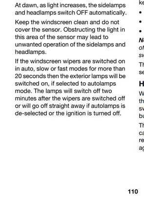 Auto lights and wipers