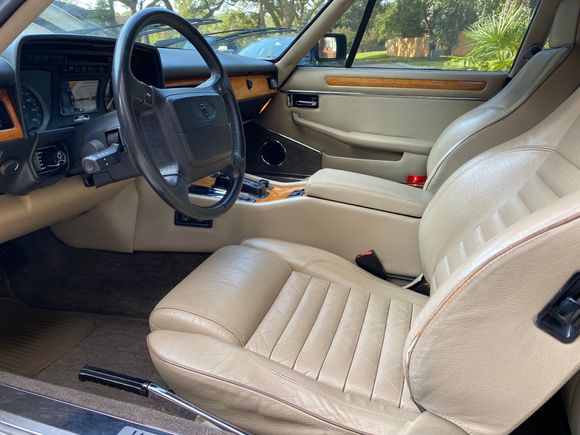 Wear on piping but otherwise driver’s seat in very good condition 