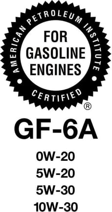 The GF-6A standard encompasses oil that ILSAC designated to be backward compatible, which means GF-6A covers the current API SN oil viscosities of 0W-20, 5W-20, 5W-30, and 10W-30