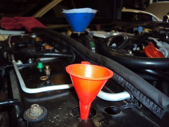 Lifting front end allows for easily bleeding coolant air bubbles.