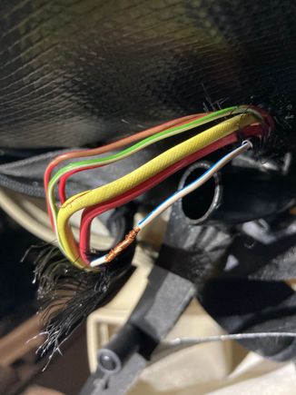 We stitched the conductors back together and soldered the bundle.