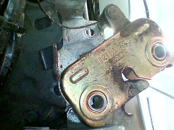 The hood latch has 2 - 8 MM bolts you'll need to remove.