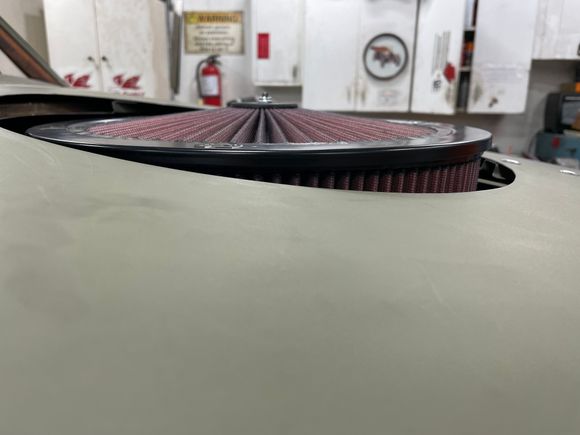 Sticks out 1 5/8' on the front edge.  Turned out to be lower than i expected