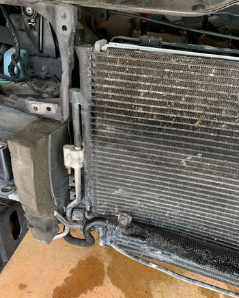 Radiator damaged on all sides