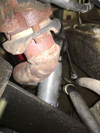 2" from Rams Horn manifold around steering rack.