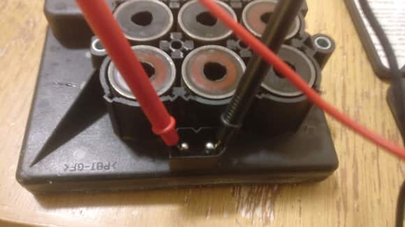Testing resistance to the power connectors