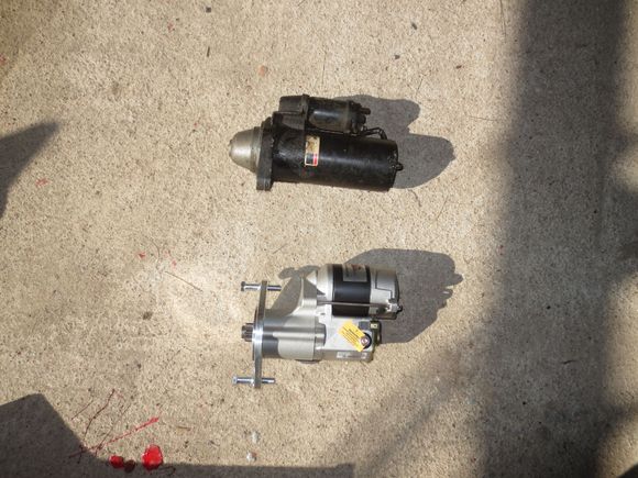 Old motor at the top, new one at the bottom. 