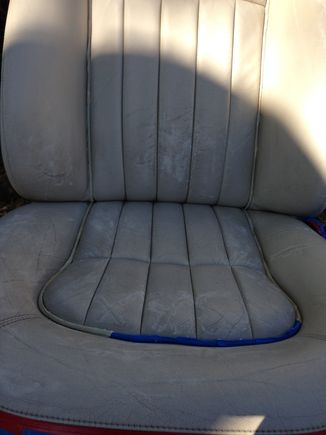 Passenger seat after prepping and scrubbing.