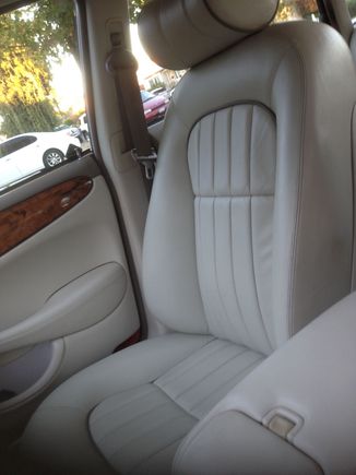 Passenger seat installed back in the car.