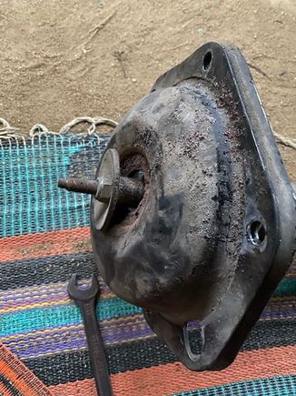 Old bushings completely crumbled and fallen off