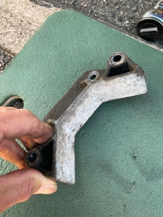The Bump Stop removed and showing the heavy corrosion on the aluminium that had virtually dislodged the rubber bar one or two small spots.