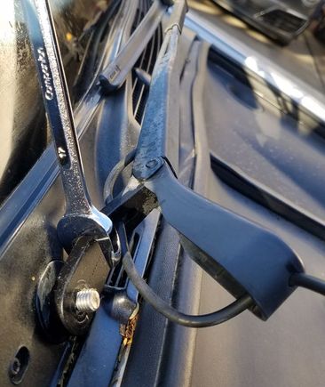 Carefully lever arm off