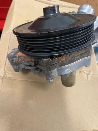 See the coolant stains? 