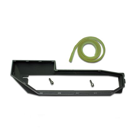 You put the double sided foam tape on the back side to seal against the firewall. That surface and the housing are slightly curved rather than flat, btw.