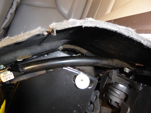 Another view of the brace on the drivers side looking down.  The front of the car is to the left.  The rear is to the right.