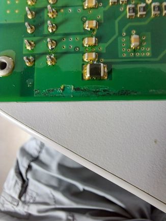 A closr view of the broken track