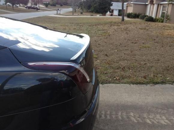 Spoiler Before Carbon Fiber Wrap