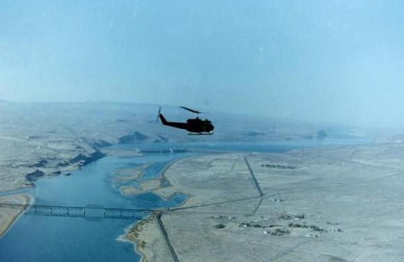 Flying over the Columbia River