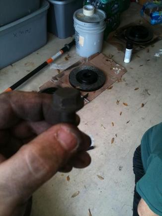 Bolt @ rear of caliper