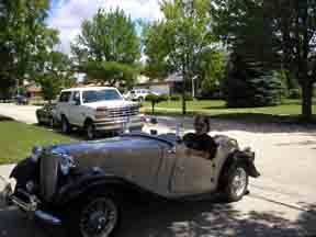My other current Brit car, a '53 MG-TD.  Bought in 1983 and restored  in 11 months at a friend's body shop, blew it up in 1994, rebuilt engine and put MGA rear axle and wire wheels on in 2004.