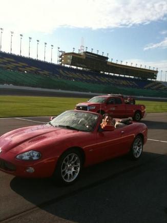 A few laps on the Kansas Speedway racetrack for a Red Cross fundraiser.   A very cool experience!