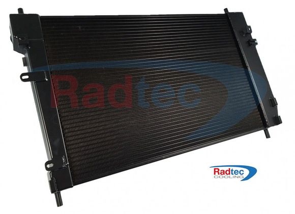 Radtec Jaguar XK8 XKR radiator, Bumper side (US Passenger's side)
