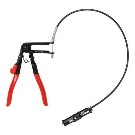 Remote spring hose clamp tool