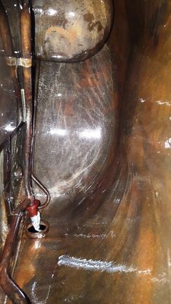 Shiny wet sealer appears to have covered everywhere.  The filler neck "bubble" at the top was the hardest to get the sealer to coat.  