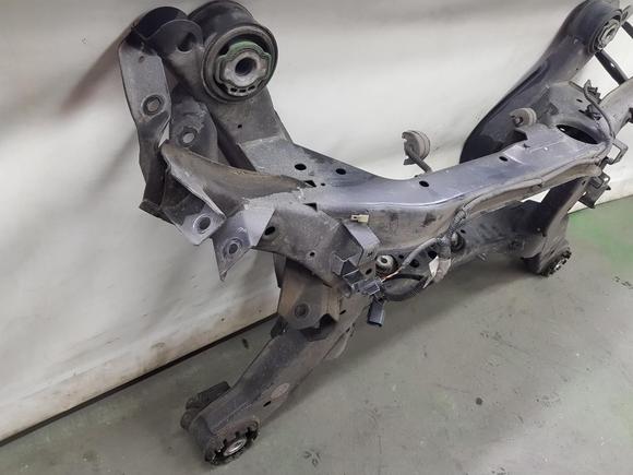 Replacement frame new bushes already waiting to go in.