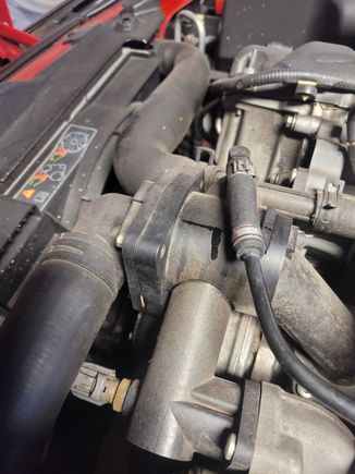 Cracked thermostat housing 