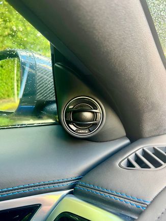 Reworked OEM tweeter sails. Covered in nappa.
